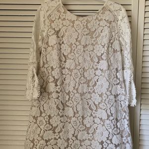 White Lace Vince Camuto Dress